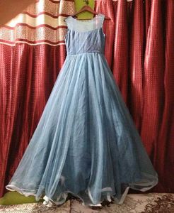 Elegant Blue Ethnic Gown