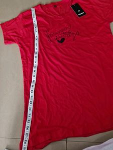 Red New Tshirt. Although Lable Is XXL OK For 38
