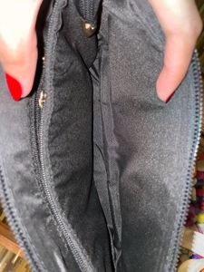 Black Crocodile Leather Shoulder Bag
