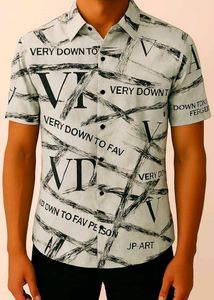 Abstract Print Short Sleeve Shirt