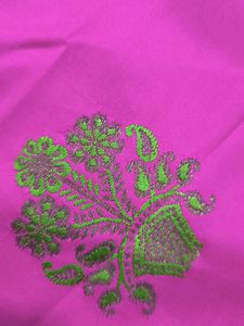 Vintage Pure Silk Saree Pink &amp; Green