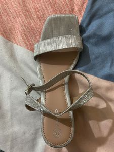 Silver Sparkling Sandals