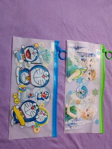 2 Pencil Bags(Plastic Multipurpos Waterproof Pouch