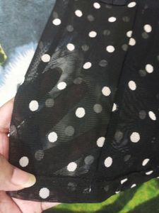 Stylish Soft Neted Polka Dotted Top