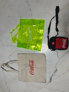Combo Pack Of 3 Coca-Cola Bags