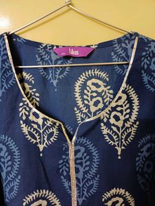 Printed Blue Kurta