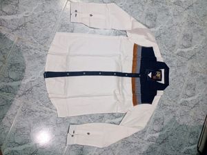 White Mens Shirt Size L
