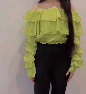 Crop Ruffle Top For Women // Trendy Style