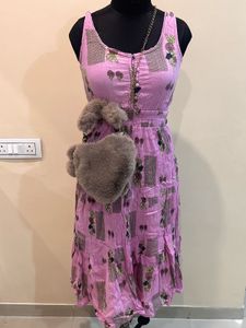 Lilac Dress With New Free Bag