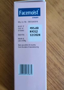 Moisturizer With Sunscreen Cream