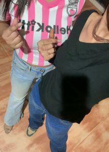 Pink Striped Crop Top