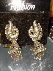 Silver Oxidised Earrings
