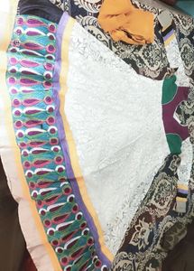 White Ghera Gown Multi Colour Body Brazzo Materi