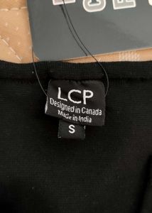 Stacey Black Front Split Crop Top
