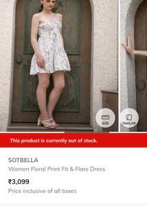 sotbella floral halter sundress m size