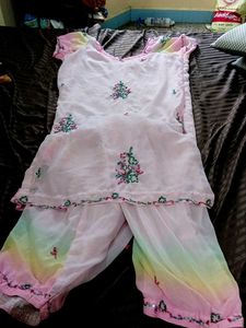 Light Pink Chumki Salwar Suit For Donation
