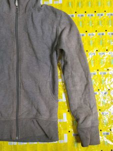 Gray Zip-Up Hoodie for boys and men.
