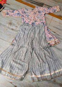 Floral Kurta Set (Sharara)