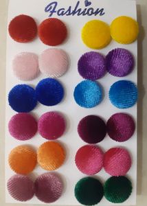 Designer Velvet Shining Work Stud Earr