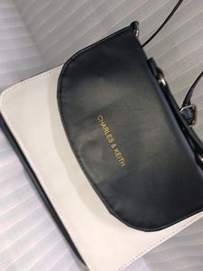 Charles And Keith Sling Purse(Blackndwhite) Copy