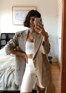 Peach Cream Cotton Summer Coat