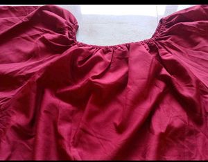 Maroon Ruffle Sleeve Top