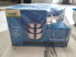 3 Pcs Serve And Storage Set