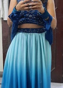 2 Shades Lehnga Choli With Dupatta