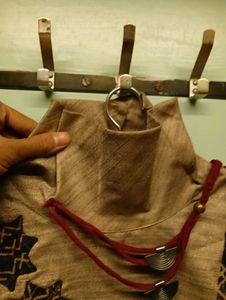 Elegant Beige &amp; Brown Gown