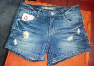 Denim Distressed Shorts