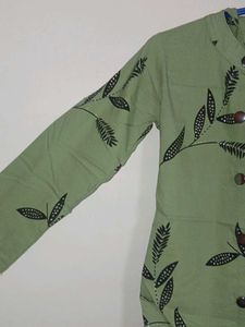 Cute Green Floral pant top and shrug