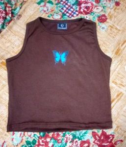 Butterfly Graphic Crop Top