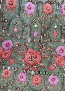Embroidered Green Blouse