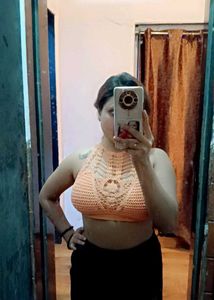 Orange Woollen Top Stylish And Ethnic