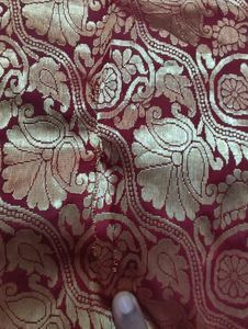 Mango Yellow And Maroon Traditional Silk Saree