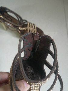 Rhinestone Strap Heels