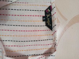 Striped Puff Sleeve Casual Top