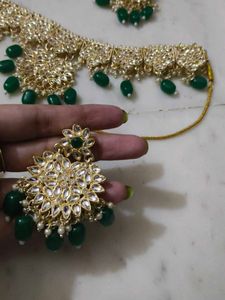 Green Kundan Set