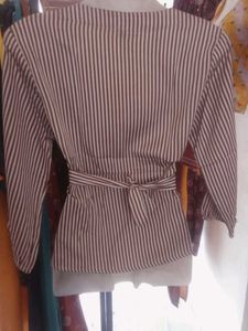 Striped Bohemian Top - Size L