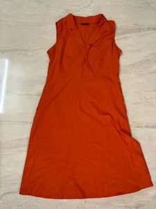 Orange Shirt Dress