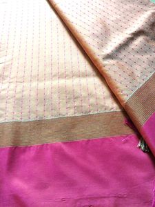 Pink &amp; Gold Ethnic silk saree