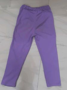Purple High-Waisted Trousers