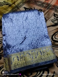 Elegant Blue Silk Saree