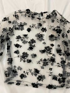 Organza Floral Top