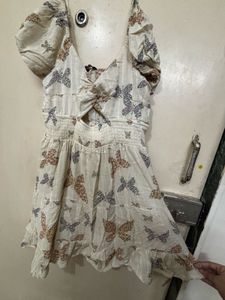 Butterfly Print Mini Dress