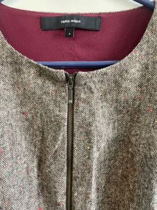 Wool Blend Sleeveless Dress