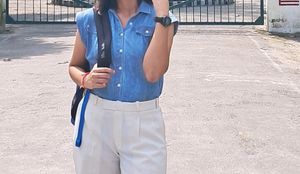 White Coloured Pants (Non Stretch)