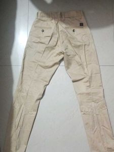 Beige Casual Pants