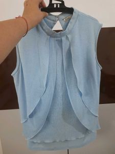 Sky Blue Layered Top L