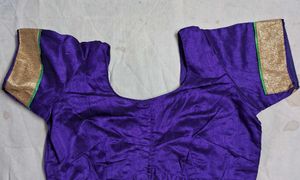 Purple Stitched Saree Blouse